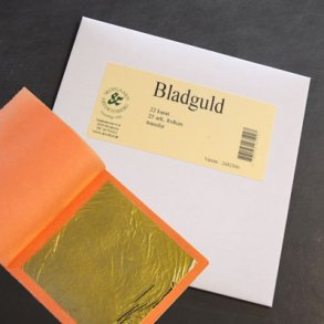 Bladguld transfer 22k. 8x8 cm