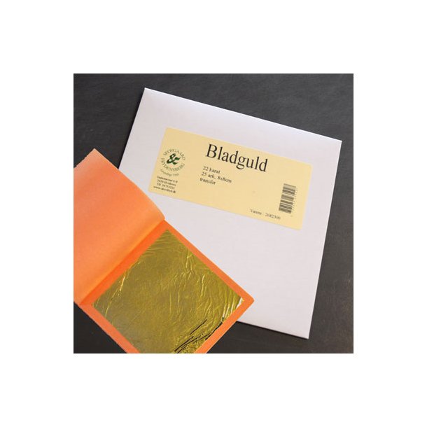 Bladguld transfer 22k. 8x8 cm