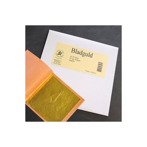 Bladguld transfer 23 3/4k. 8x8 cm