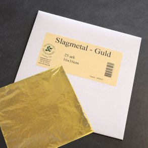 Slagmetal guld 16x16 cm