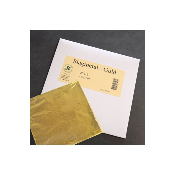 Slagmetal guld 16x16 cm