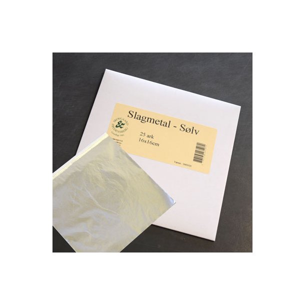 Slagmetal s&oslash;lv 16x16 cm