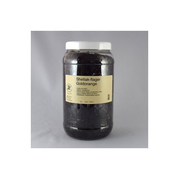 Shellakflager Guldorange , 1 kg.